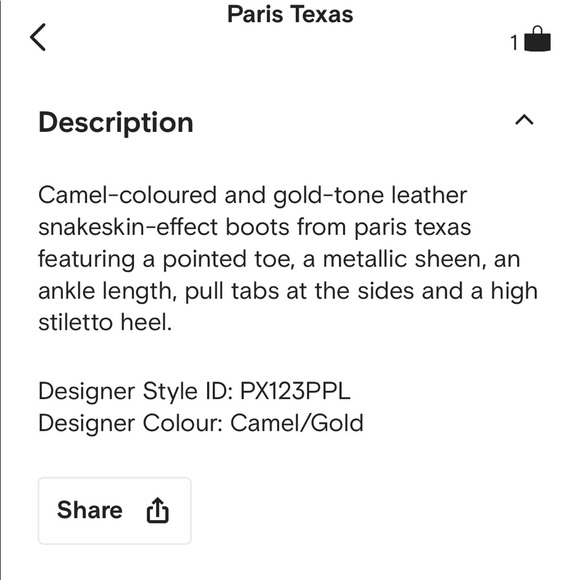Paris Texas snakeskin boot - Picture 3 of 4